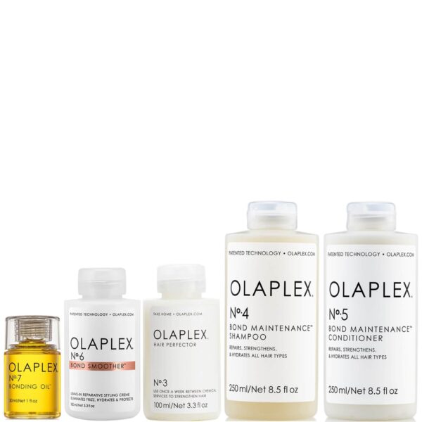 Olaplex Perfect Hair Set (No.3 100ml, No.4 250ml, No.5 250ml, No.6 Bond Smoother 100ml, No.7 Bonding Oil 30ml)